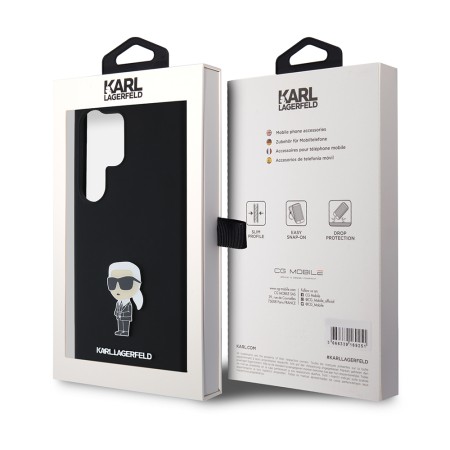 Husa pentru Samsung Galaxy S24 Ultra - Karl Lagerfeld Silicone (KLHCS24LSMHKNPK) - Ikonik