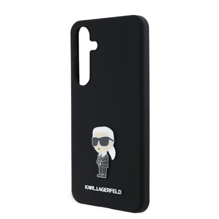 Husa pentru Samsung Galaxy S24 Plus - Karl Lagerfeld Silicone (KLHCS24MSMHKNPK) - Ikonik Metal Pin