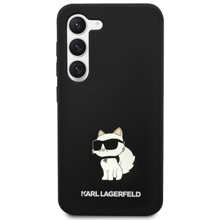 Husa pentru Samsung Galaxy S24 Plus - Karl Lagerfeld Silicone (KLHCS24MSNCHBCK) - Choupette