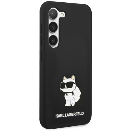 Husa pentru Samsung Galaxy S24 Plus - Karl Lagerfeld Silicone (KLHCS24MSNCHBCK) - Choupette