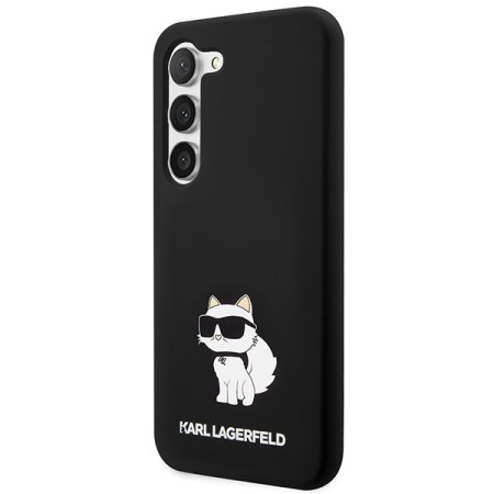 Husa pentru Samsung Galaxy S24 Plus - Karl Lagerfeld Silicone (KLHCS24MSNCHBCK) - Choupette