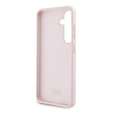 Husa pentru Samsung Galaxy S24 - Karl Lagerfeld Silicone (KLHCS24SSMHCNPP) - Pink Choupette Metal Pin