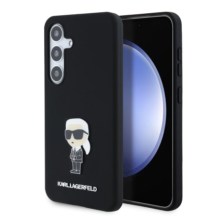 Husa pentru Samsung Galaxy S24 - Karl Lagerfeld Silicone (KLHCS24SSMHKNPK) - Ikonik Metal Pin