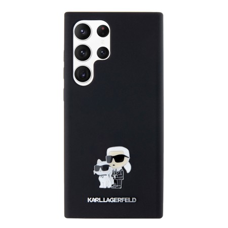 Husa pentru Samsung Galaxy S23 Ultra (KLHCS23LSMHKCNPK) - Karl Lagerfeld Silicone - KarlandChoupette Metal Pin