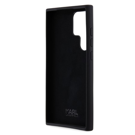 Husa pentru Samsung Galaxy S23 Ultra (KLHCS23LSMHKCNPK) - Karl Lagerfeld Silicone - KarlandChoupette Metal Pin