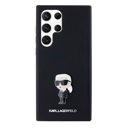 Husa pentru Samsung Galaxy S23 Ultra (KLHCS23LSMHKNPK) - Karl Lagerfeld Silicone - Ikonik Metal Pin