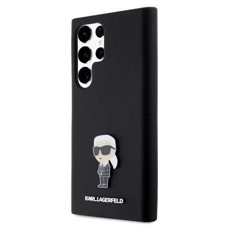 Husa pentru Samsung Galaxy S23 Ultra (KLHCS23LSMHKNPK) - Karl Lagerfeld Silicone - Ikonik Metal Pin