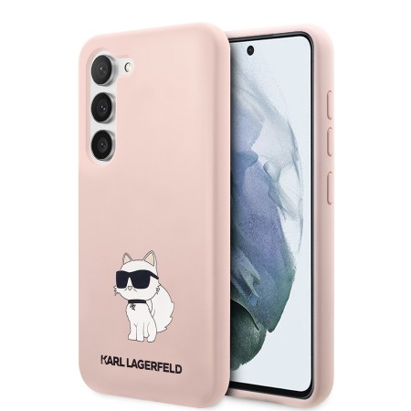 Husa pentru Samsung Galaxy S23 Plus - Karl Lagerfeld Silicone (KLHCS23MSNCHBCP) - Pink Choupette