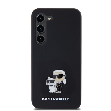 Husa pentru Samsung Galaxy S23 - Karl Lagerfeld Silicone (KLHCS23SSMHKCNPK) - KarlandChoupette Metal Pin