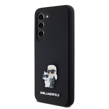 Husa pentru Samsung Galaxy S23 - Karl Lagerfeld Silicone (KLHCS23SSMHKCNPK) - KarlandChoupette Metal Pin