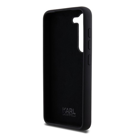 Husa pentru Samsung Galaxy S23 - Karl Lagerfeld Silicone (KLHCS23SSMHKCNPK) - KarlandChoupette Metal Pin