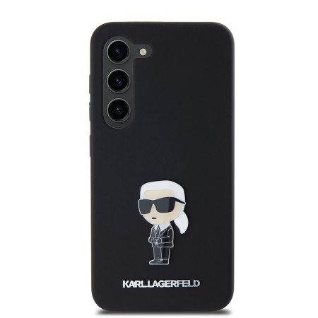 Husa pentru Samsung Galaxy S23 - Karl Lagerfeld Silicone (KLHCS23SSMHKNPK) - Ikonik Metal Pin