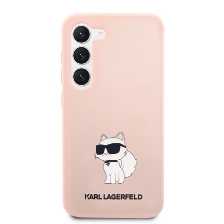 Husa pentru Samsung Galaxy S23 - Karl Lagerfeld Silicone (KLHCS23SSNCHBCP) - Pink Choupette