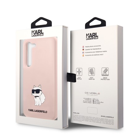 Husa pentru Samsung Galaxy S23 - Karl Lagerfeld Silicone (KLHCS23SSNCHBCP) - Pink Choupette