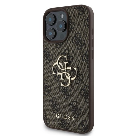 Husa pentru iPhone 16 Pro Max - Guess Hardcase 4G Big Logo (GUHCP16X4GMGBR) - Brown