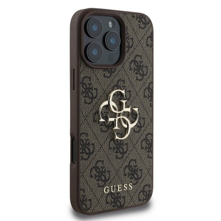 Husa pentru iPhone 16 Pro - Guess Hardcase 4G Big Logo (GUHCP16L4GMGBR) - Brown