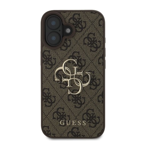 Husa pentru iPhone 16 Plus - Guess Hardcase 4G Big Logo (GUHCP16M4GMGBR) - Brown