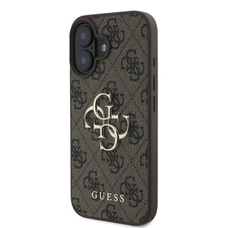 Husa pentru iPhone 16 Plus - Guess Hardcase 4G Big Logo (GUHCP16M4GMGBR) - Brown