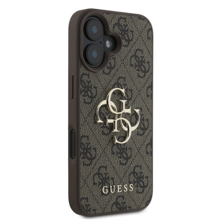 Husa pentru iPhone 16 Plus - Guess Hardcase 4G Big Logo (GUHCP16M4GMGBR) - Brown