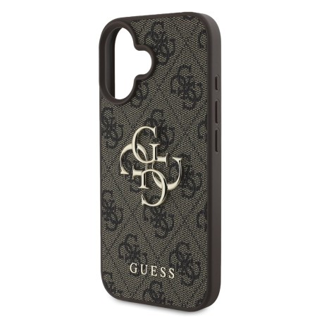 Husa pentru iPhone 16 Plus - Guess Hardcase 4G Big Logo (GUHCP16M4GMGBR) - Brown