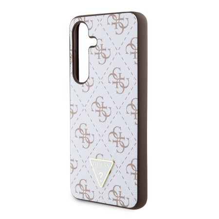 Husa pentru Samsung Galaxy S24 - Guess Hardcase 4G Triangle Metal Logo (GUHCS24SPG4GPH) - White