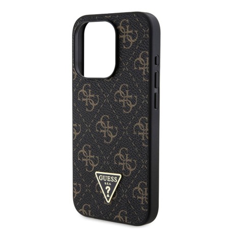 Husa pentru iPhone 16 Pro Max - Guess Hardcase 4G Triangle Metal Logo (GUHCP16XPG4GPK) - Black