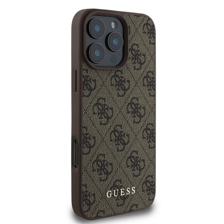 Husa pentru iPhone 16 Pro - Guess Hardcase 4G Classic (GUHCP16LG4GFBR) - Brown