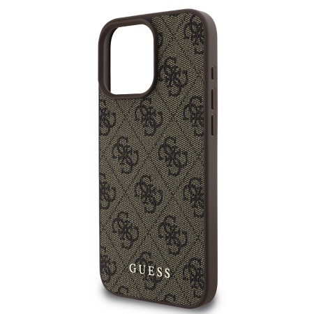 Husa pentru iPhone 16 Pro - Guess Hardcase 4G Classic (GUHCP16LG4GFBR) - Brown