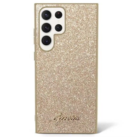 Husa pentru Samsung Galaxy S24 Ultra - Guess Glitter Script (GUHCS24LHGGSHD) - Gold