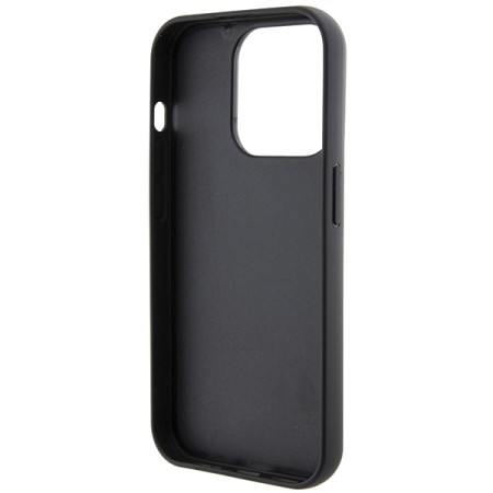 Husa pentru iPhone 14 Pro - Karl Lagerfeld Saffiano Gripstand (KLHCP14LGSACHPK) - Choupette