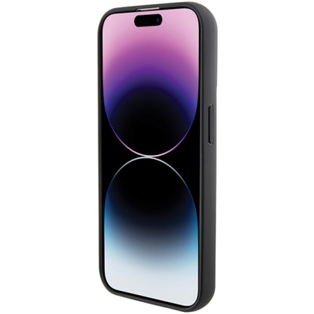 Husa pentru iPhone 14 Pro - Karl Lagerfeld Saffiano Gripstand (KLHCP14LGSACHPK) - Choupette