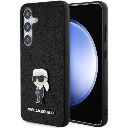 Husa pentru Samsung Galaxy S24 Plus - Karl Lagerfeld Hardcase Fixed Glitter (KLHCS24MGKNPSK) - Ikonik Logo