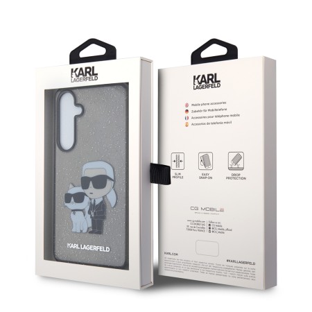 Husa pentru Samsung Galaxy S24 Plus - Karl Lagerfeld Hardcase Glitter (KLHCS24MHNKCTGK) - KarlandChoupette