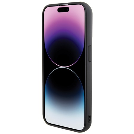 Husa pentru iPhone 14 Pro - Karl Lagerfeld Saffiano Gripstand (KLHCP14LGSAKCPK) - KarlandChoupette