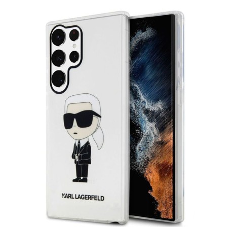 Husa Samsung Galaxy S23 Ultra - Karl Lagerfeld Hardcase Transparent (KLHCS23LHNIKTCT) - Ikonik Karl Lagerfeld