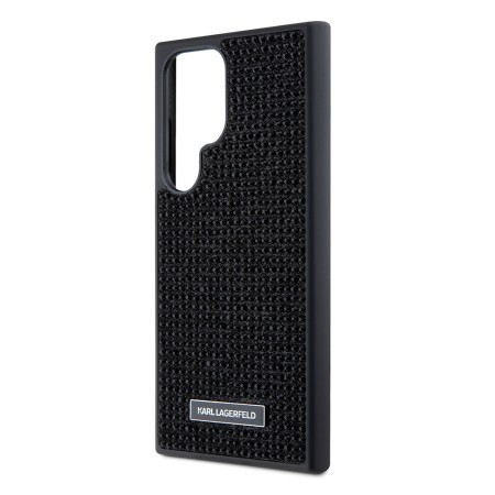 Husa Samsung Galaxy S24 Ultra - Karl Lagerfeld Hardcase Rhinestone (KLHCS24LHDSPRK) - Logo Metal Plate