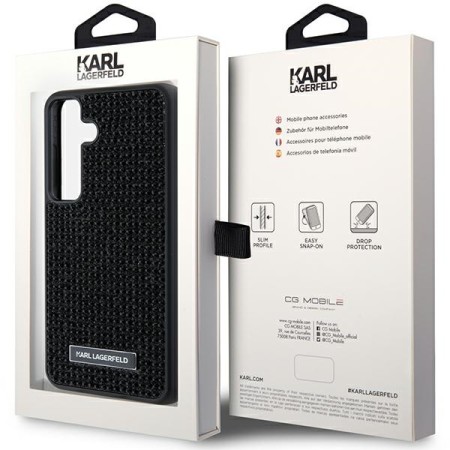 Husa Samsung Galaxy S24 - Karl Lagerfeld Hardcase Rhinestone (KLHCS24SHDSPRK) - Metal Logo