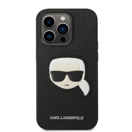 Husa pentru iPhone 14 Pro - Karl Lagerfeld Saffiano (KLHCP14LSAPKHK) - Karls Head