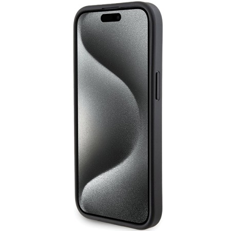 Husa pentru iPhone 15 / iPhone 14 / iPhone 13 - Karl Lagerfeld Saffiano Gripstand (KLHCP15SGSACHPK) - Choupette