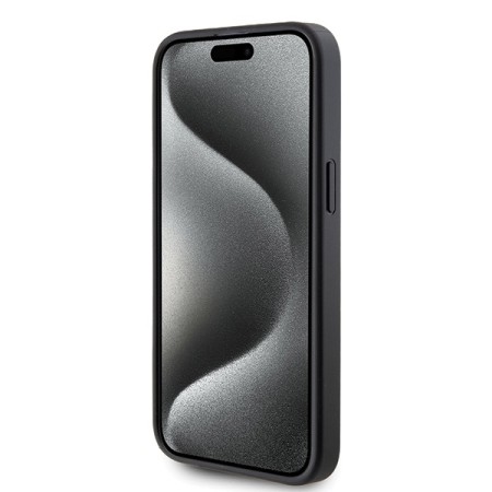 Husa pentru iPhone 15 Pro Max - Karl Lagerfeld Saffiano Cardslot (KLHCP15XSAPKCNPK) - KarlandChoupette