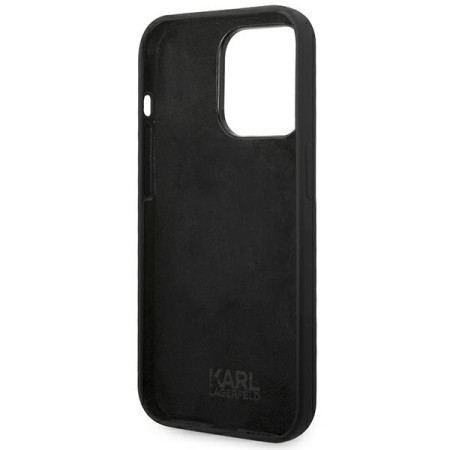 Husa pentru iPhone 14 Pro Max - Karl Lagerfeld Silicone (KLHCP14XSLKHBK) - Karls Head