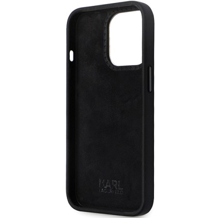 Husa pentru iPhone 14 Pro Max - Karl Lagerfeld Silicone (KLHCP14XSMHCNPK) - Choupette Metal Pin