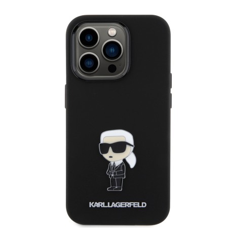 Husa pentru iPhone 15 Pro - Karl Lagerfeld Silicone (KLHCP15LSMHKNPK) - Ikonik