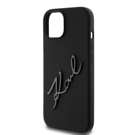 Husa pentru iPhone 15 / iPhone 14 / iPhone 13 - Karl Lagerfeld Silicone (KLHCP15SSKSBMCK) - Karl Script