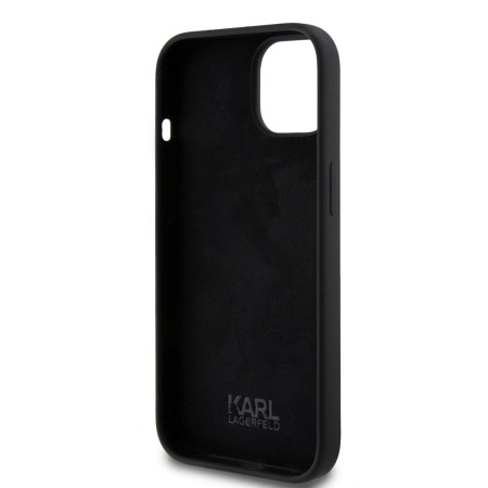 Husa pentru iPhone 15 / iPhone 14 / iPhone 13 - Karl Lagerfeld Silicone (KLHCP15SSKSBMCK) - Karl Script