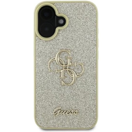 Husa pentru iPhone 16 Plus - Guess Glitter Fixed Big 4G (GUHCP16MHG4SGD) - Gold