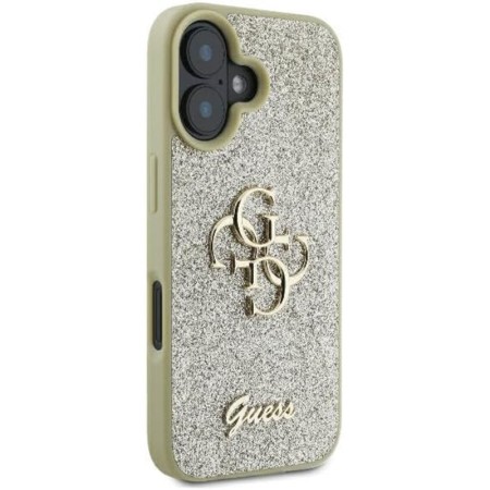 Husa pentru iPhone 16 Plus - Guess Glitter Fixed Big 4G (GUHCP16MHG4SGD) - Gold