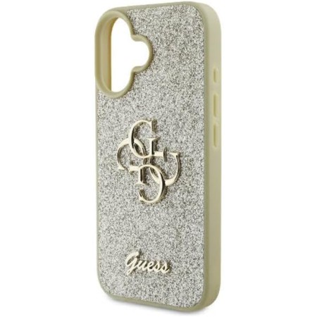 Husa pentru iPhone 16 Plus - Guess Glitter Fixed Big 4G (GUHCP16MHG4SGD) - Gold