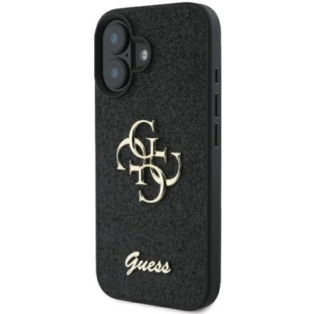 Husa pentru iPhone 16 - Guess Glitter Fixed Big 4G (GUHCP16SHG4SGK) - Black