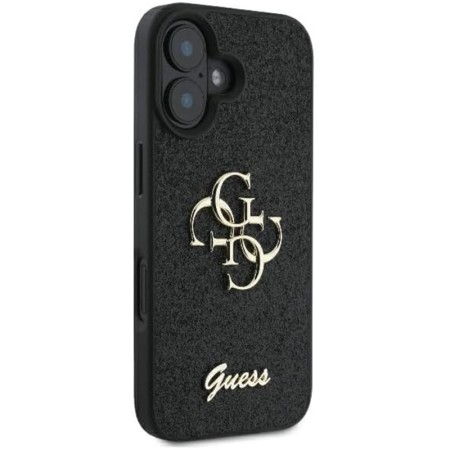 Husa pentru iPhone 16 - Guess Glitter Fixed Big 4G (GUHCP16SHG4SGK) - Black